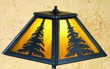 Meyda White 31404 - 15&#34; High Tall Pines Mini Lamp