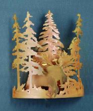 Meyda White 31660 - 11&#34;W Moose Through the Trees Wall Sconce