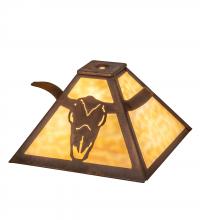 Meyda White 32362 - 12" Square Steer Skull Shade