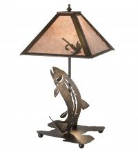 Meyda White 32531 - 21&#34;H Leaping Trout Table Lamp