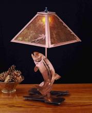 Meyda White 32532 - 21&#34;H Leaping Trout Table Lamp