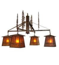 Meyda White 32698 - 40&#34;W Tall Pines Valley View 4 LT Chandelier