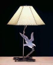 Meyda White 38770 - 36&#34; High Strike of the Eagle Faux Leather Shade Table Lamp