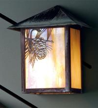 Meyda White 41232 - 9&#34;W Seneca Winter Pine Wall Sconce