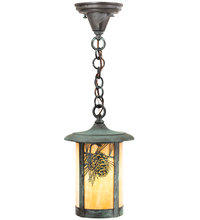 Meyda White 43871 - 8&#34; Wide Fulton Winter Pine Mini Pendant