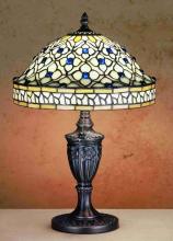 Meyda White 44881 - 10&#34; High Jeweled Quatrefoil Accent Lamp