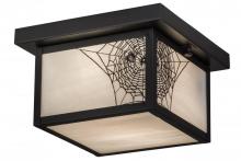 Meyda White 46307 - 10&#34;Sq Hyde Park Spider Web Flushmount