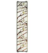 Meyda White 47887 - 9&#34;W X 42&#34;H Magnolia Stained Glass Window