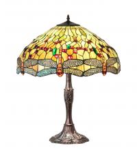 Meyda White 47960 - 26&#34; High Tiffany Hanginghead Dragonfly Table Lamp