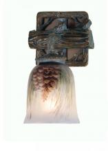 Meyda White 49517 - 6&#34; Wide Pinecone Hand Painted Wall Sconce