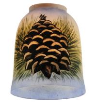 Meyda White 49536 - 5&#34; Wide Pinecone Hand Painted Shade