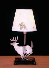 Meyda White 50611 - 13&#34; High Lone Deer Faux Leather Accent Lamp