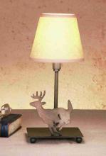 Meyda White 50612 - 13&#34;H Lone Deer Parchment Shade Accent Lamp