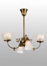 Meyda White 50756 - 28&#34; Long Revival Gas & Electric 4 Light Oblong Chandelier