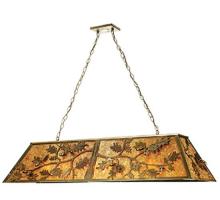 Meyda White 50883 - 54&#34;L Oak Leaf & Acorn Oblong Pendant