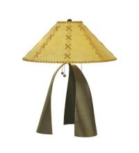 Meyda White 50887 - 23&#34;H Sedona Faux Leather Table Lamp