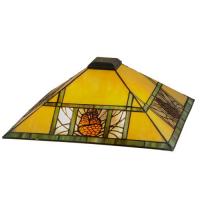 Meyda White 50901 - 17&#34;Sq Pinecone Ridge Shade