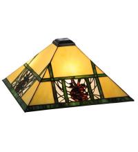 Meyda White 50902 - 14" Square Pinecone Ridge Shade