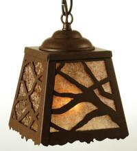 Meyda White 50939 - 6&#34; Square Branches Mini Pendant