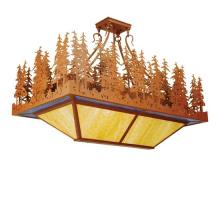 Meyda White 50960 - 40&#34;L Pine Lake Oblong Inverted Pendant