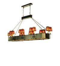 Meyda White 51057 - 82&#34;L Carpathian 16 LT Oblong Chandelier