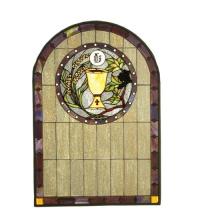 Meyda White 51129 - 22&#34;W X 32&#34;H Sacrament Stained Glass Window