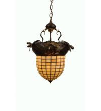 Meyda White 51850 - 14&#34;W Greenbriar Oak Inverted Pendant