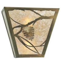 Meyda White 52063 - 13&#34;W Whispering Pines Wall Sconce