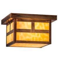 Meyda White 52636 - 10&#34;Sq Hyde Park &#34;T&#34; Mission Flushmount