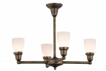 Meyda White 56474 - 27&#34;W Revival Oyster Bay Goblet 4 LT Chandelier