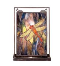 Meyda White 56831 - 9.5&#34;W X 10.5&#34;H Dragonfly Lighted Mini Tabletop Window