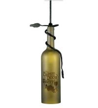 Meyda White 65761 - 3&#34;W Personalized Etched Grapes Wine Bottle Mini Pendant