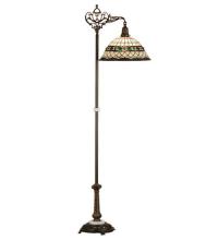 Meyda White 65839 - 70"H Tiffany Roman Bridge Arm Floor Lamp