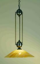 Meyda White 66751 - 21&#34;W Revival Beige Iridescent Deco Ball Pendant