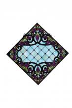 Meyda White 67143 - 25.5&#34;W X 25.5&#34;H Jeweled Grape Stained Glass Window