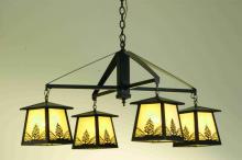 Meyda White 67277 - 38&#34;W Stillwater Mountain Pine 4 LT Chandelier