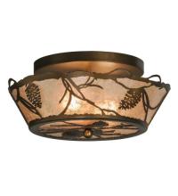 Meyda White 67400 - 16&#34;W Whispering Pines Flushmount