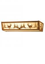 Meyda White 67744 - 36&#34;W Deer at Lake Vanity Light