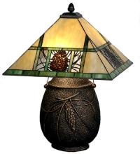 Meyda White 67850 - 20&#34; High Pinecone Ridge Table Lamp