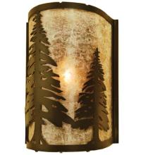 Meyda White 68169 - 8&#34;W Tall Pines Wall Sconce