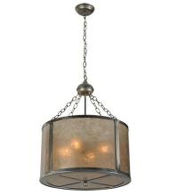 Meyda White 68316 - 20&#34;W Smythe Craftsman Inverted Pendant