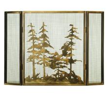 Meyda White 68388 - 36&#34;W X 26&#34;H Tall Pines Fireplace Screen