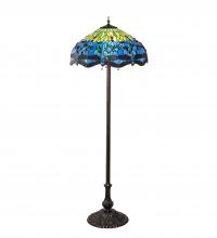 Meyda White 70021 - 62&#34; High Tiffany Hanginghead Dragonfly Floor Lamp