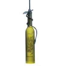 Meyda White 71376 - 2&#34; Wide Tuscan Vineyard Etched Olive Branch Wine Bottle Mini Pendant