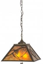 Meyda White 73489 - 16"Sq Whispering Pines Pendant