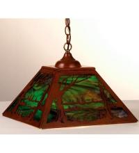 Meyda White 76320 - 16&#34;Sq Quiet Pond Pendant