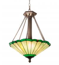 Meyda White 77696 - 17&#34; Wide Caprice Inverted Pendant