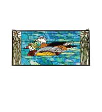 Meyda White 77712 - 35&#34;W X 16&#34;H Wood Ducks Stained Glass Window