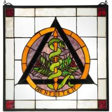 Meyda White 77820 - 18&#34;W X 18&#34;H Dentistry Stained Glass Window