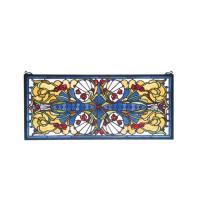 Meyda White 77909 - 29&#34;W X 14&#34;H Sonja Transom Stained Glass Window